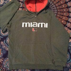 Nike Miami U Hoodie L Green GUC